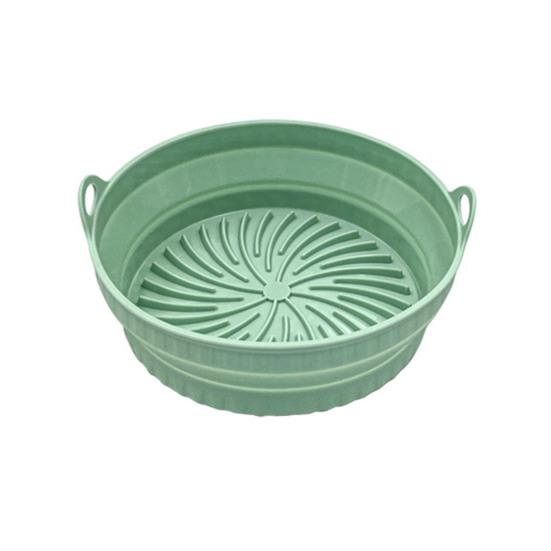 Foldable Air Fryer Silicone Liners Reusable Air Fryer Basket Round/Square Oven Baking Tray for Air Fryer Oven Accessories