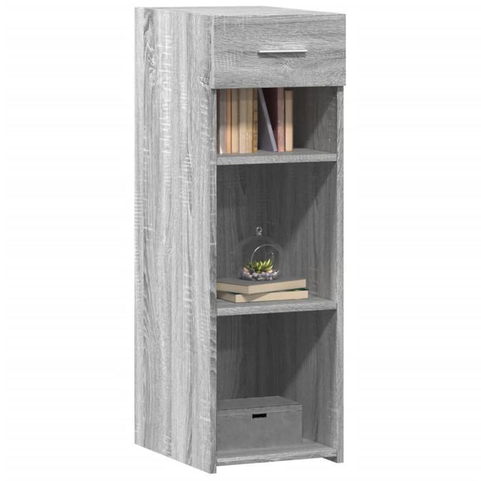 VidaXL Buffet Sonoma Grey 30x42.5x93 Cm Engineered Wood, Cabinet, Sideboard, Storage Cabinet, Cupboard, 846311