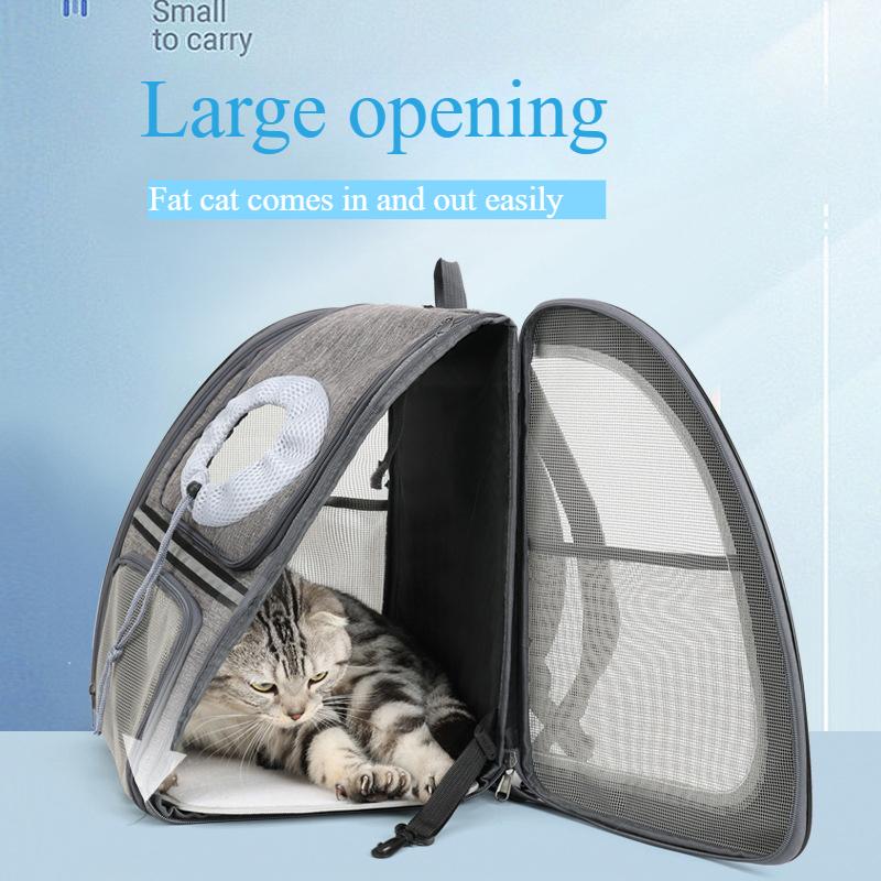 Pet Bag Aviation Can Bring Folding Cat Bag Breathable Large Capacity Cat Dog Outdoor Travel Pet Double Shoulder Cat Bag