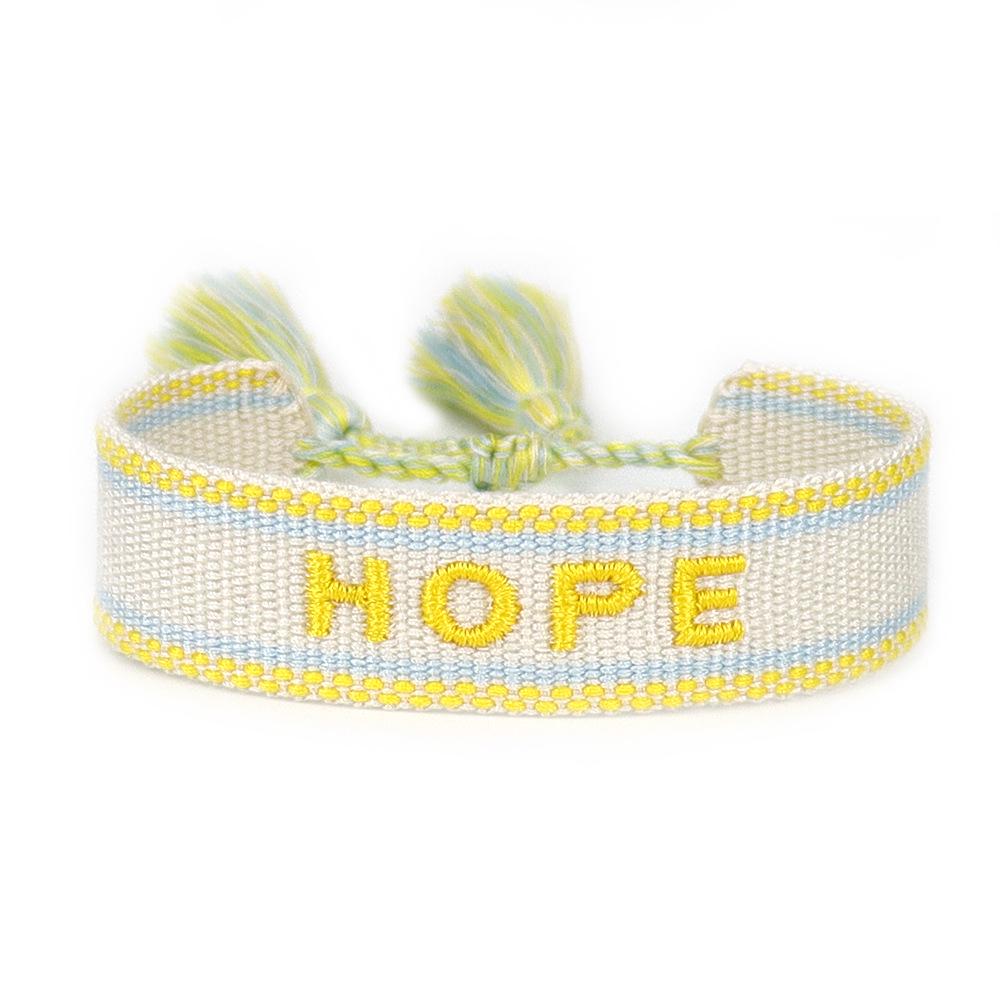 European & American Cross-border Embroidery Bracelet | Handmade Tassel & Letter Logo