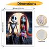 Disney Jack and Sally Oil Painting Kit Home Bedroom Wall Decor Handmade Gift for Couples Lovers Romantic Night Sky Moonlit Art Craft