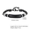 Mens Natural Stone Bracelets,Waterproof Stainless Steel Wheat Chain Wristband,Stylish Jewelry Gifts