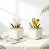 Mini Glass Flower Bouquet with Flowerpot Glass Flower Decor Blown Glass Flower  Wedding Decoration