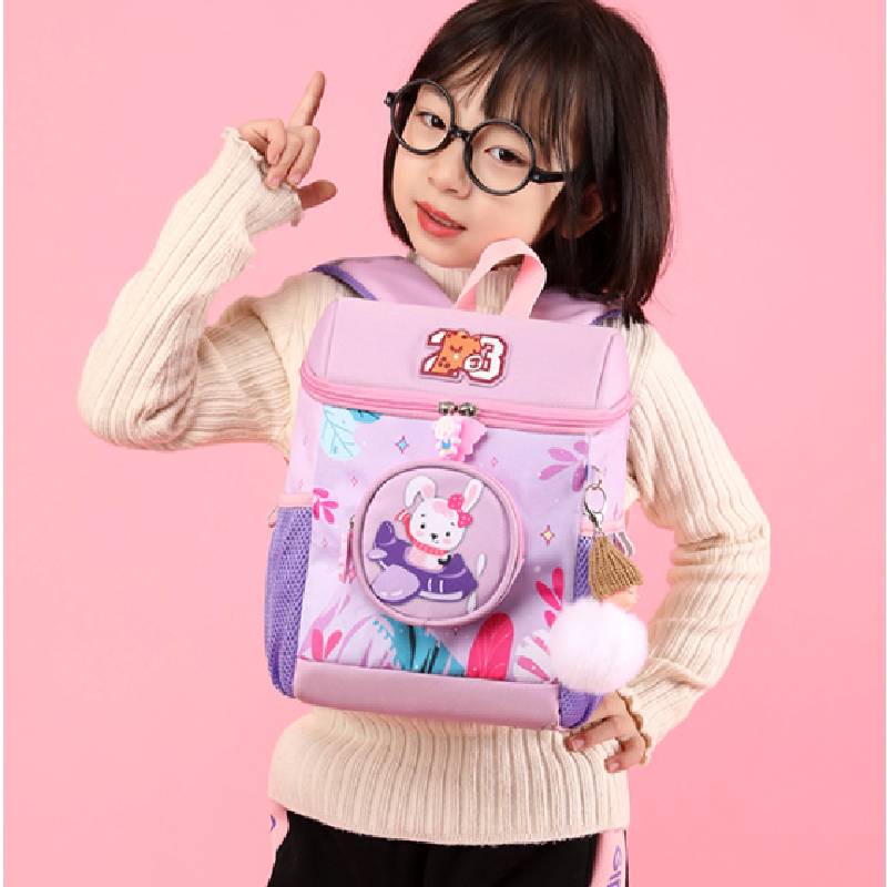 Children Bag School Backpack Sleeping Plush Doll Animal Pattern Pendant Nylon