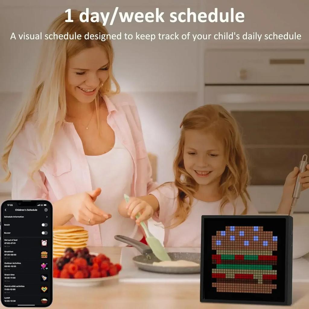 Pixel Screen LED Ambient Light Can DIY Text Pattern APP Control Living Room Bedroom Desktop Atmosphere Decoration Game Room