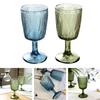 Glass Goblet Embossment Texture Retro Drinking Water Liqueur Cup for Anniversary Wedding Housewarming Daily Use Home