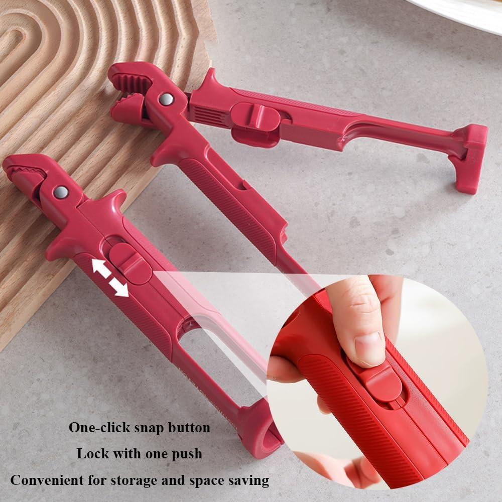 Two-in-one Anti-scald Dish Holder with Anti-slip Handle, Can Hold Dishes, Steamers and Plates, Suitable for Microwave Ovens, Ove