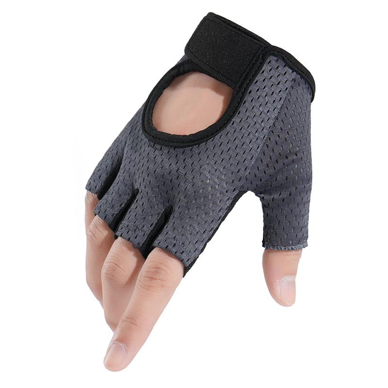 1 Pair Half Finger Gloves for Cycling Gym Fitness Anti Slip Shockproof Breathable Summer Outdoor Sports