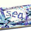 YUBX Masking Tape Set Washi Paper Ocean Blue with Silver Foil for DIY and Gift Decoration 10-Piece - Tape, Stamping, Crafts, Journals, Planners,
