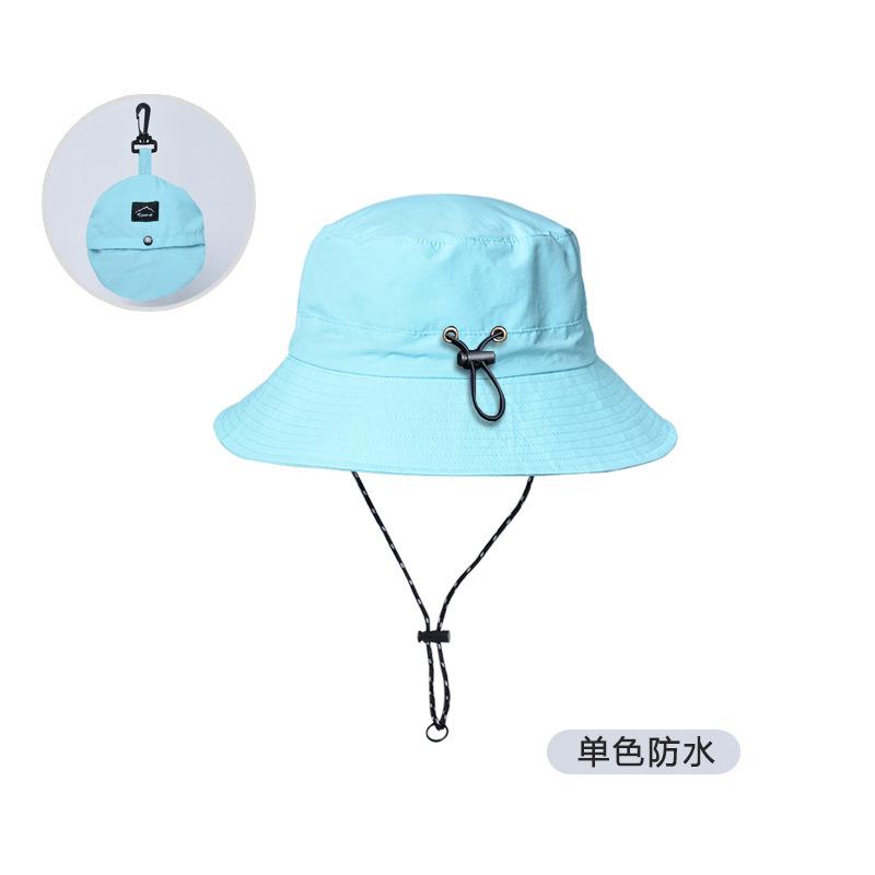Neuer Sommer wasserdichter Fischerhut Herren Outdoor Angeln Bergsteigen Hut faltbare Aufbewahrung Farbabstimmung Sonnenschutzhut Kinder