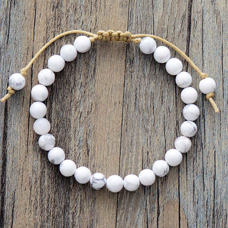 Simple Natural Stone Handmade Beaded Bracelet Couple Bracelet Popular Jewelry