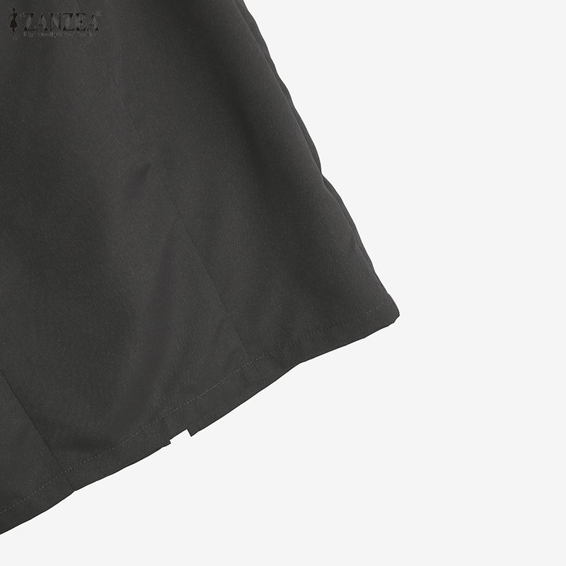 ZANZEA Women 3/4 Sleeve Blouse and Shorts Skirt Casual Two Piece Suit Sets