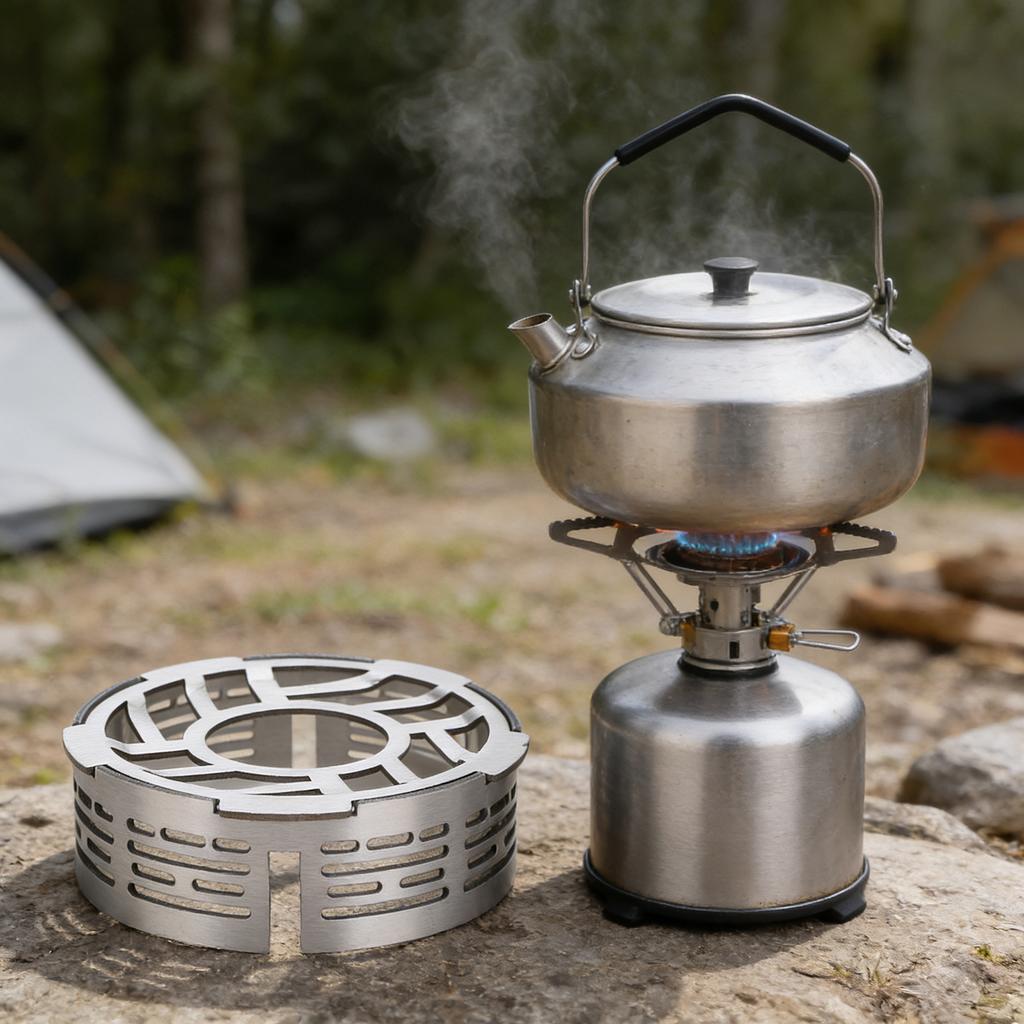 Pare-vent pour réchaud de camping portable en acier inoxydable pour la cuisine en plein air Protection contre le vent Petite taille