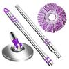 Spin Mop Stainless Steels Telescopic Handle Fast Drying System Detachable Washable Mop Head Home Cleaning Systems Set