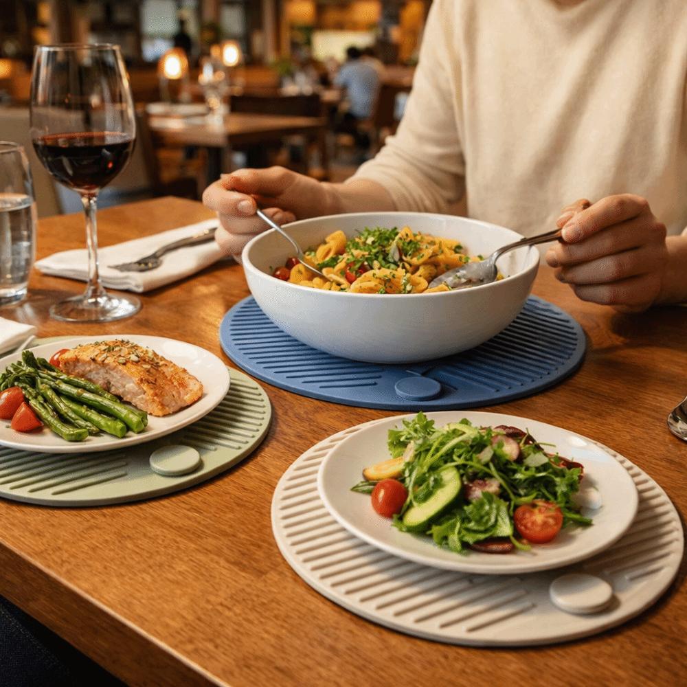 3PCS Soft Hot Insulation Pads Anti-slip Pot Holder Heat Resistant Trivets  Dining Table