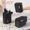 30W Multi-Port USB-C & USB Super Fast Charger with Global Plug Support