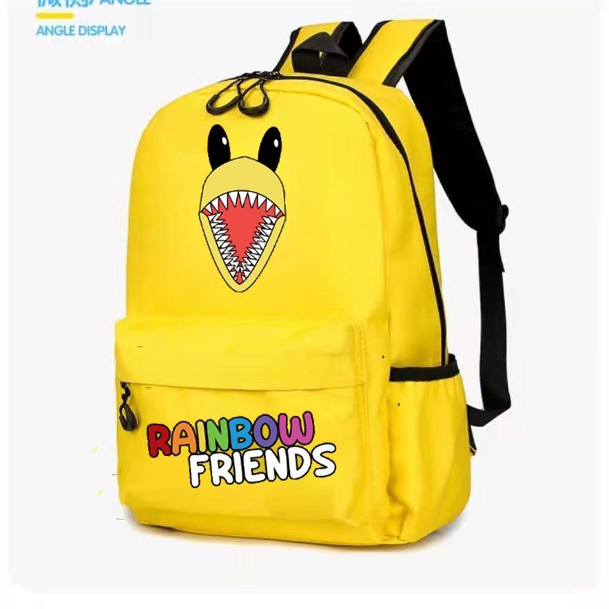 Rainbow Friends Original Design Canvas Backpack For Children Medium Size 20-35l Capacity