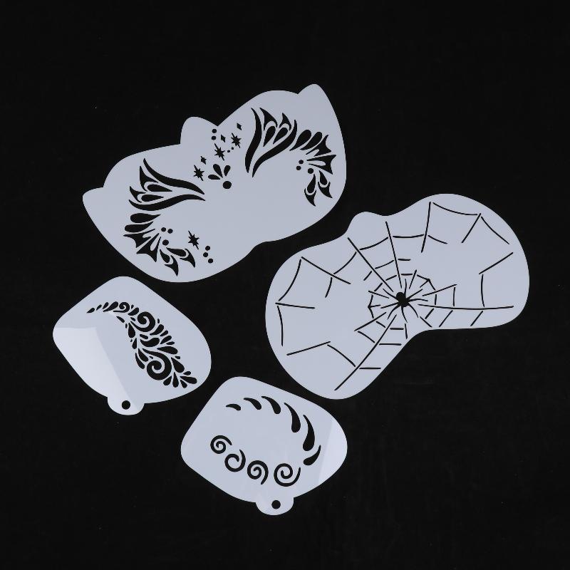 Face Paint Stencils Professional Body Art Paint Stencils Reusable For Adults Kids Easily Use Templates For Parties Makeup Tools