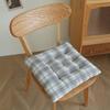 Student Fart Pad Office Supplies Strap Thicken Cotton Pad Winter Checkered Warm Cushion Window Seat Cushion