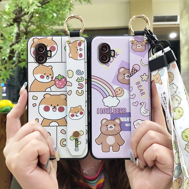 Waterproof Silicone Phone Case For Samsung Galaxy Xcover6 Pro/SM-G736U/B Soft Case Phone Holder Lanyard Back Cover Ring