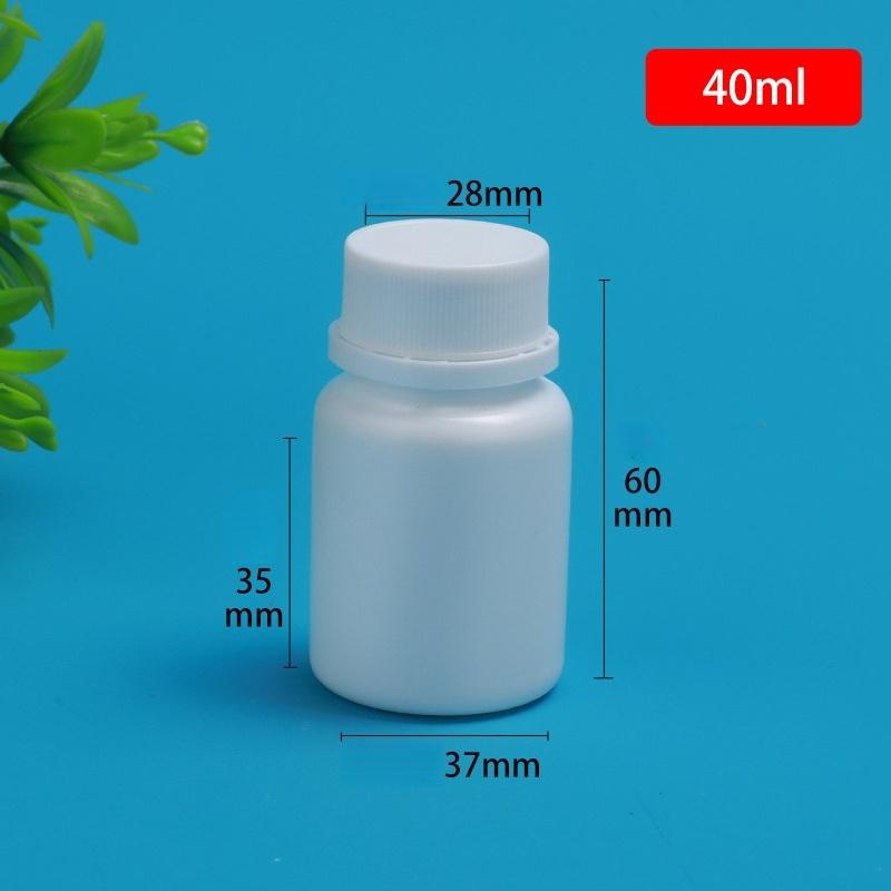 10Pcs 20-225Ml Pill Vials Tablet Capsule Solid Powder Portable Containers Plastic Hdpe White Empty Seal Bottles