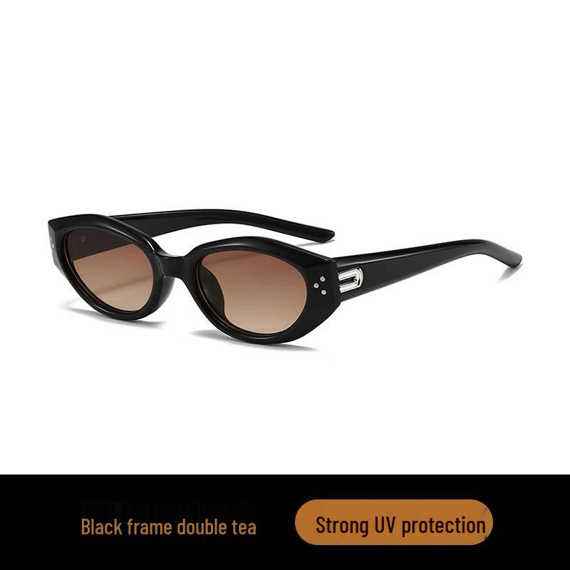 High-End Cat Eye Retro Sunglasses - Unisex, Internet Celebrity Style, Small Frame, Summer UV Protection