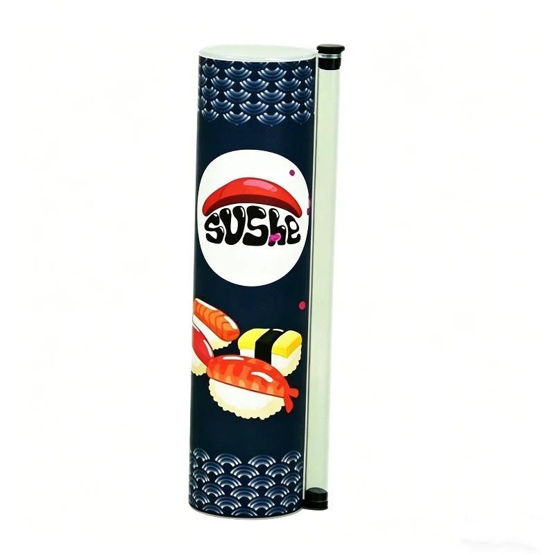 1Pcs Food Grade Sushi Mold Cone Push Up Paper Bucket Package Paper Box Round Sushi Push Box Wich Sauce Straw Bento Accessories