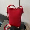 2025 Simple Crossbody Bag Women Casual All-Match Buckle Bucket Bags Solid Color Soft Daily Commute Phone One Shoulder Packs sacs