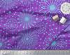 Soimoi Purple Japan Crepe Satin Fabric Artistic Geometric Print Fabric by the Metre 42 Inch
