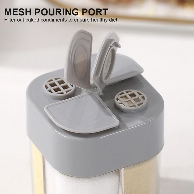 Borcan de condimente pentru grătar Sticla organizator de condimente Recipient pentru condimente de camping în aer liber Forma separată Gadget de bucătărie ZPG
