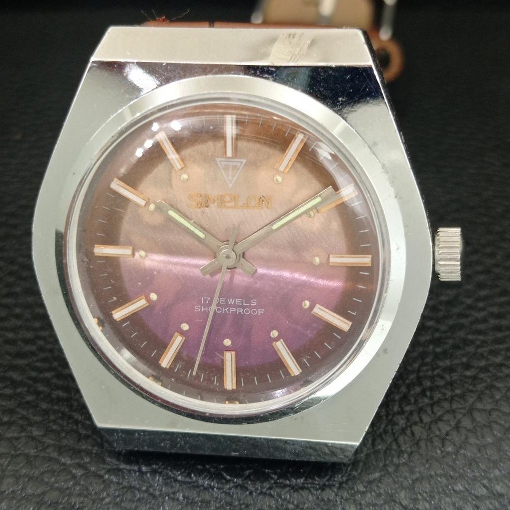 HAND-WINDING VINTAGE SIMPLON SWISS MENS REFURBISHED WATCH a704626-1