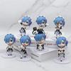 7pcs/set Re:Life In A Different World From Zero Anime Rem Kawaii PVC Model Desktop Decoration Figure Doll Kawaii Gifts Toys