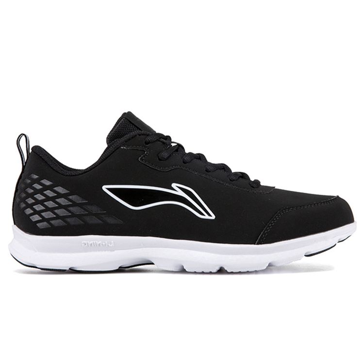 Li Ning Low Top Running Shoes Unisex Sneakers Black White ARBN249-1