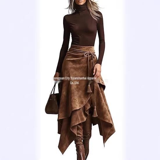 Damen Eleganter Unregelmäßiger Langer Rock Herbst 2026 - Europäischer & Amerikanischer Stil