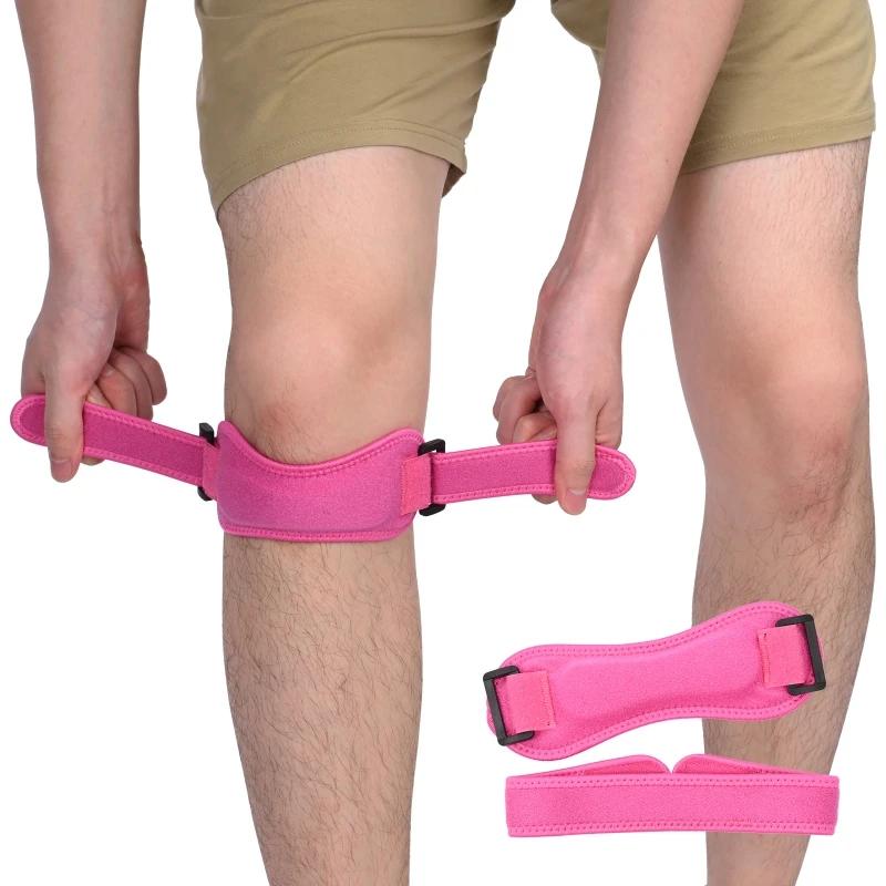 Breathable Shock Absorption Stabilizer with Silicon Rubber Pad for All of SportsPatella Tendon Knee Strap for Pain Relief