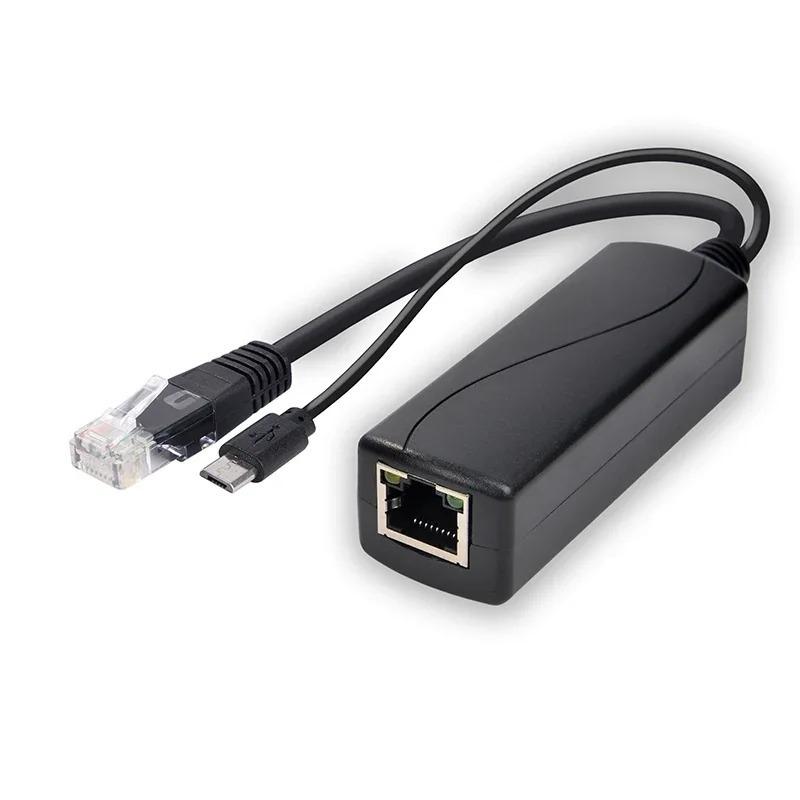 

POE Splitter 48V To 5V 12V Micro USB Type-C Barrel Jack Power Supply for Huawei Hikvision Bobcat Raspberry Pi