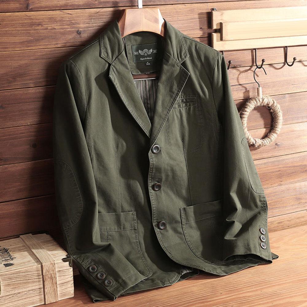 High Quality Men's Oversized Spring Autumn Suits Jacket Cotton Blazer Coat For Men Streetwear Officce Clothes