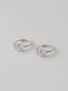 Lucore Silver 925 Daily Cubic One-Touch Ring Earrings
