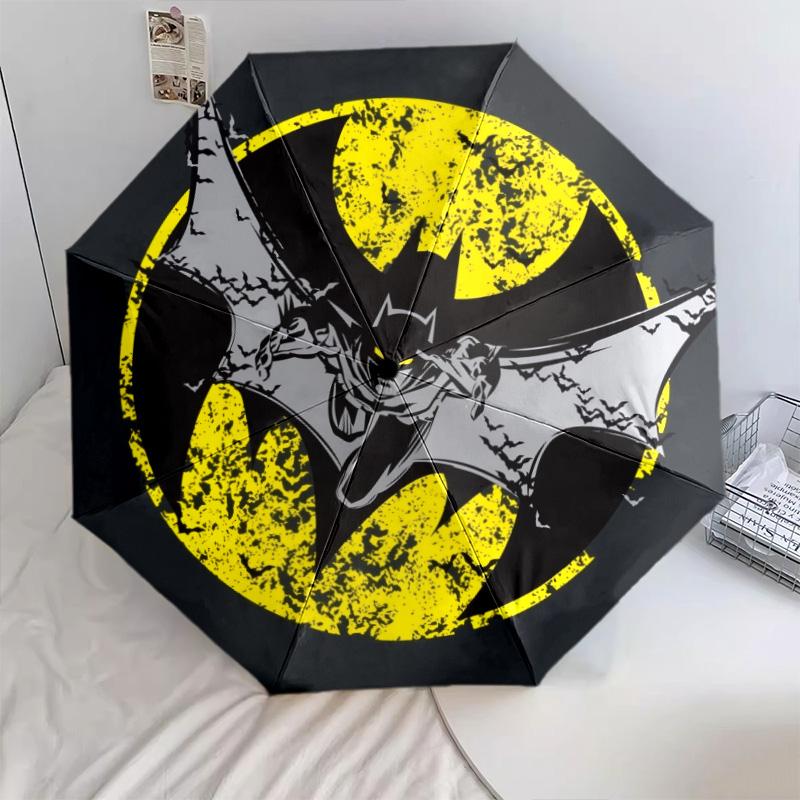 Motivo di Batman, ombrello pieghevole automatico, design portatile e pieghevole, 8 stecche, un regalo di Natale o di compleanno.