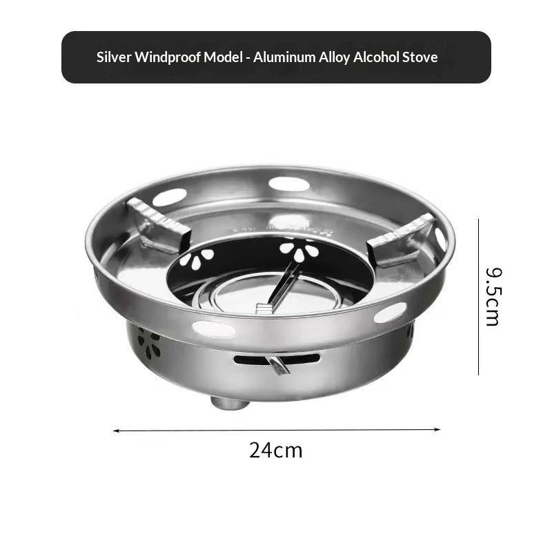Portable Stainless Steel Alcohol Stove With Temperature Control Camping Stove Picnic Cooking Durable Structure