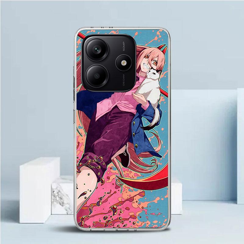 C-Chainsaw Mans Power Phone Case For Xiaomi Redmi Note 15 14 14S 13 12S 12 Pro Plus 11S 11 11T 11E 10S 10 + Soft TPU Back Cover