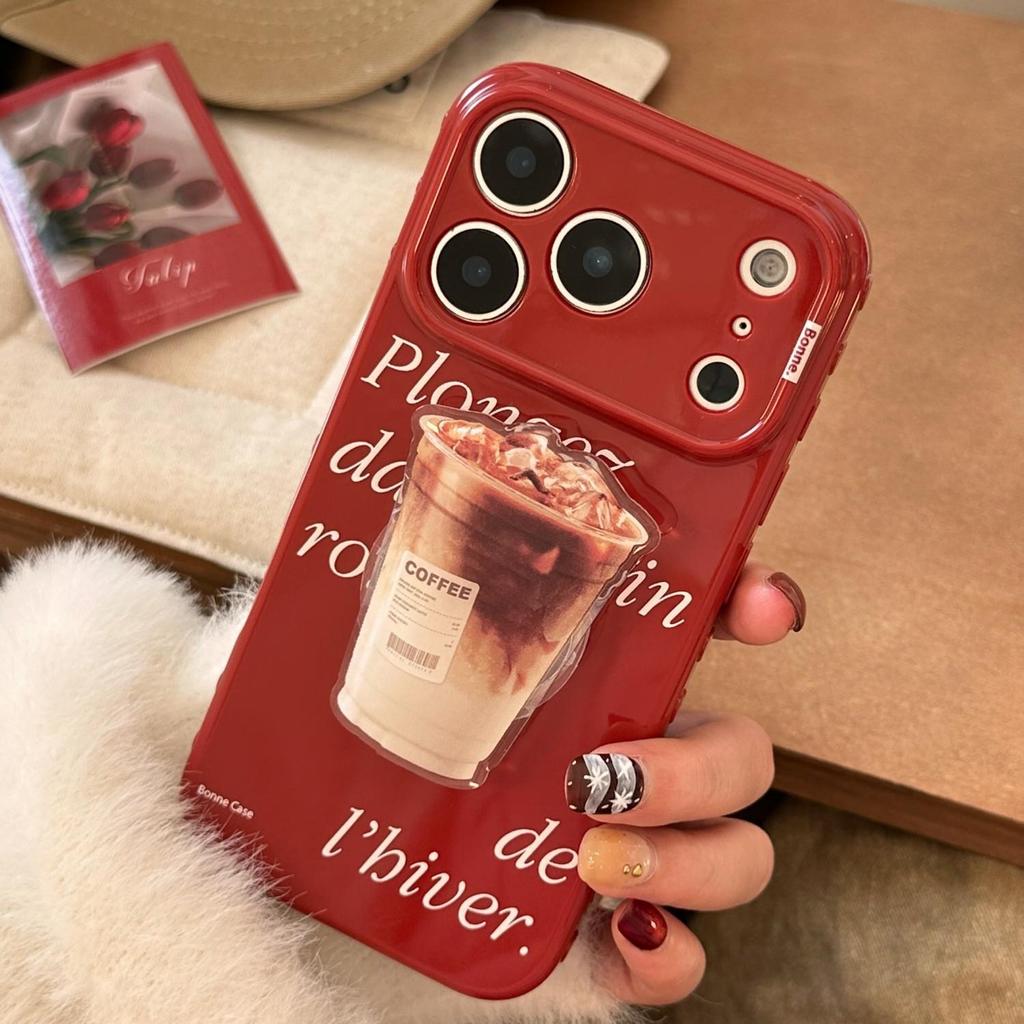 Retro-Kaffeestand-Handyhülle für iPhone 16, iPhone 17, iPhone 17 Pro Max