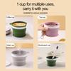 Foldable Travel Mug Folding Cup Portable Silicone Foldable Mug Leak Proof Expandable Drinking Cup With Carabiner For Outdoor