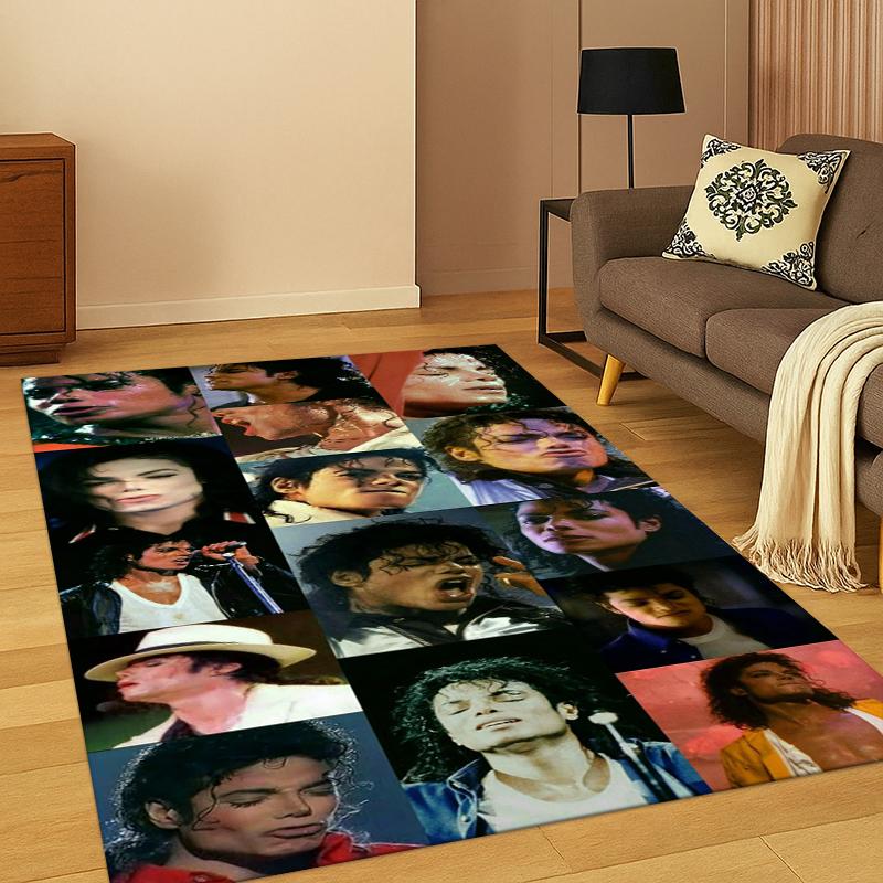 MJ Michael Jackson King of Pop Star Carpet Rug for Bedroom Living Room Sofa Doormat Home Decor,Kid Game Area Rug Non-slip gift