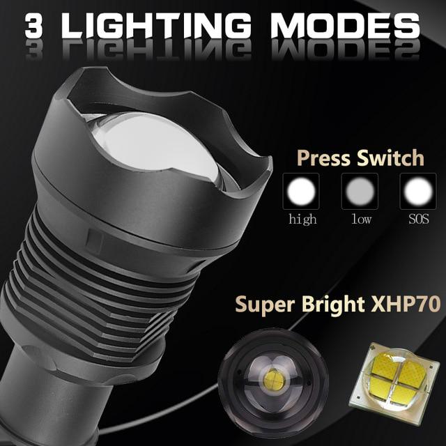 120000 Lumens Powerful Led Flashlight USB Rechargeable Zoom Torch XHP70 P90 P50 120000 Lumens Powerful Led Flashlight USB Rechargeable Zoom Torch XHP70 P90 P50
