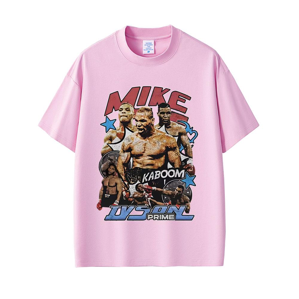 Mike Tyson Prime Merch T-Shirt Unisex Damen Vintage Hip Hop Gothic Rock T-Shirt Unisex Fitnessstudio Atmungsaktive Lässige Baumwoll-T-Shirts