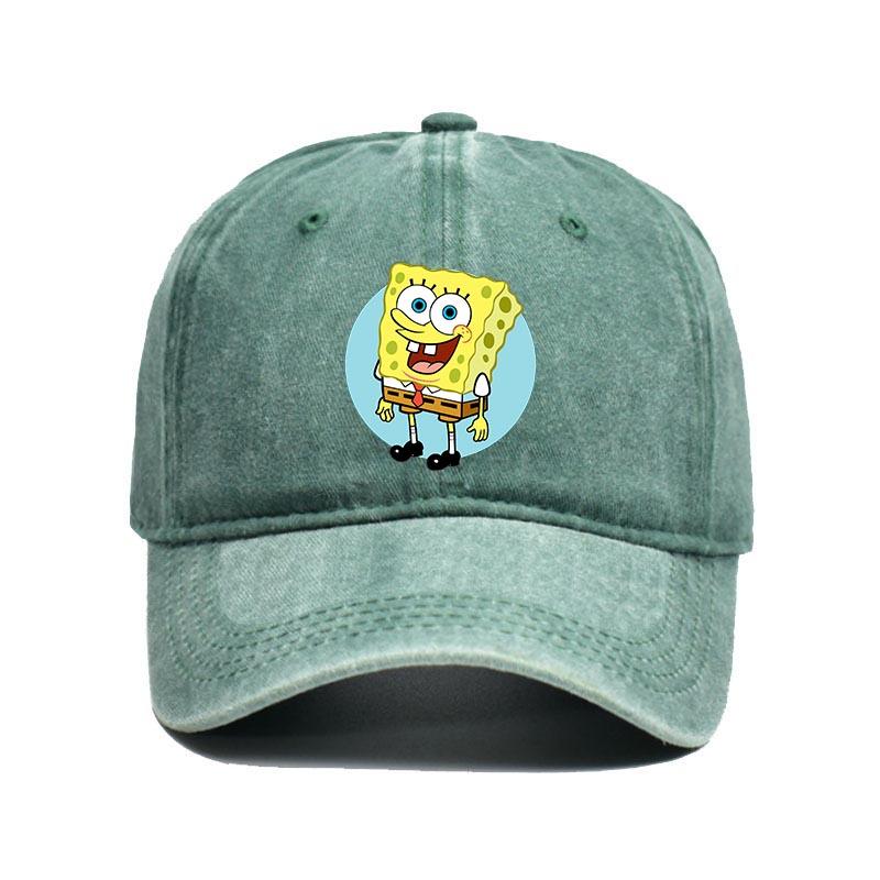 

Fashion Cute Spongebobs Baseball Cap Movie Cartoon Role Adult Men Women Sport Casual Sunshade Adjustable Anime Peaked Mesh Hat