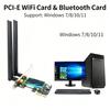 KEBIDUMEI Adattatore Wireless WiFi 5 AC1200 PCI-E BT4.1 Dual Band 2.4G/5GHz 802.11AC Scheda di Rete PC Desktop Per Windows 7/10/11