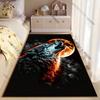 Wolf howling at moon carpet Yoga living room room decor children's crawling mat doormat area rug games mat