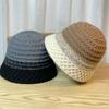 Woolen Hat, Knitted Hat for Women, Autumn and Winter Face-covering Bucket Hat, Versatile Casual Hat, Trendy Large Brim, Warm Fisherman Hat